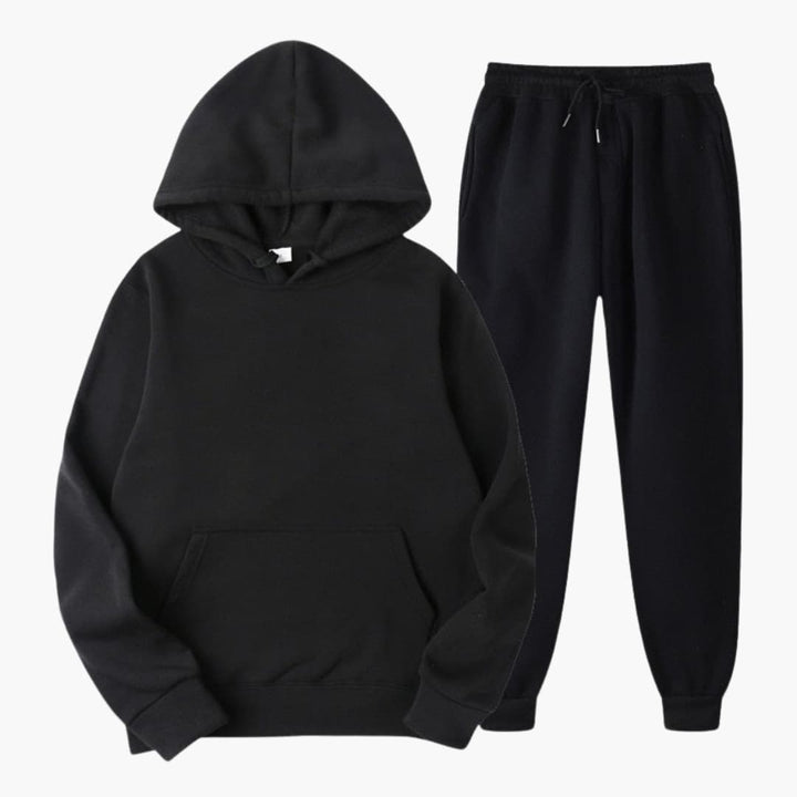 Damen Jogging Set mit Rundhalsausschnitt und Rippbund