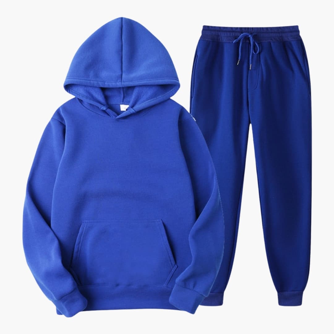 Damen Jogging Set mit Rundhalsausschnitt und Rippbund