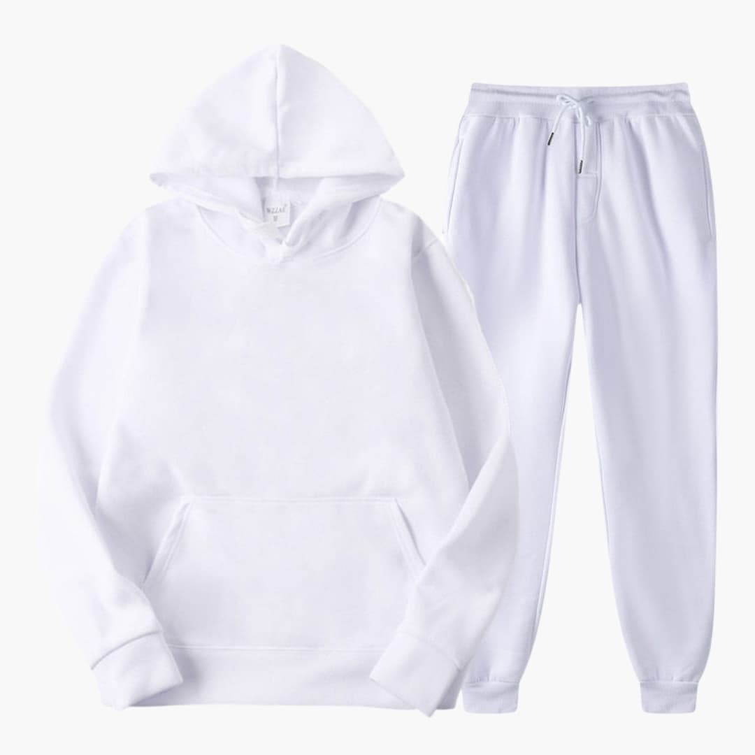 Damen Jogging Set mit Rundhalsausschnitt und Rippbund