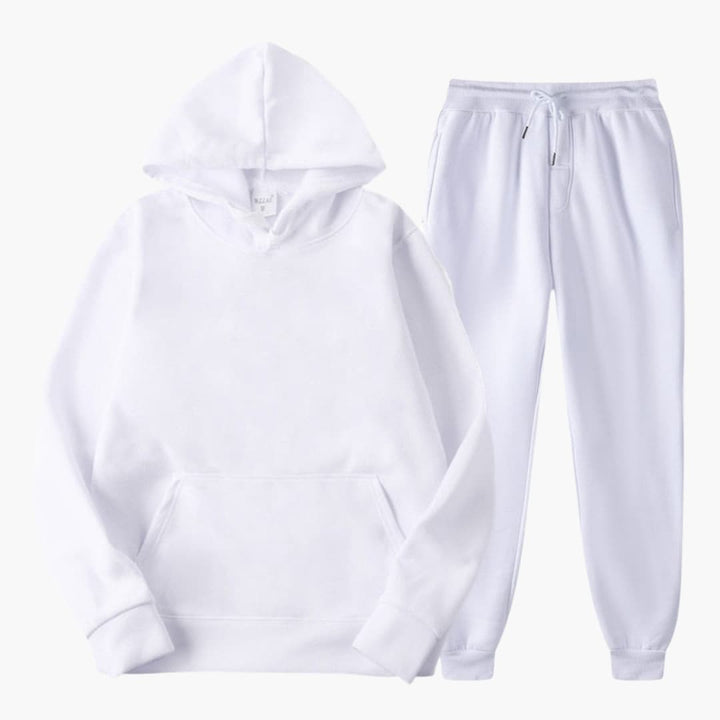 Damen Jogging Set mit Rundhalsausschnitt und Rippbund