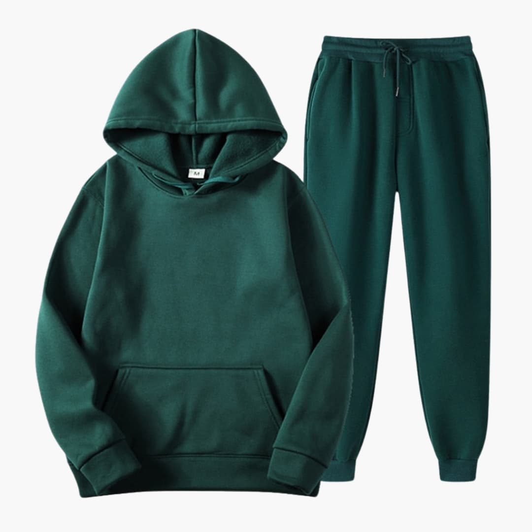 Damen Jogging Set mit Rundhalsausschnitt und Rippbund