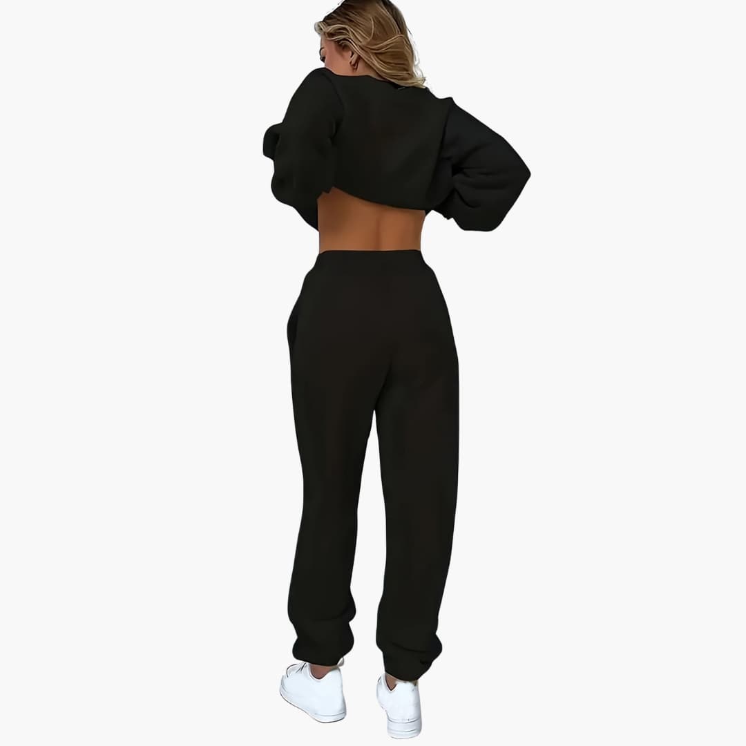 Damen Jogginganzug mit Herzprint und Relaxed Fit