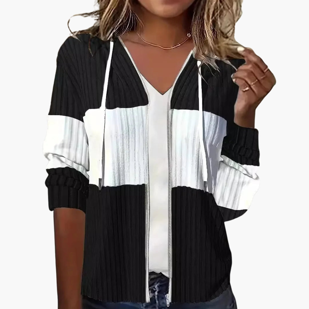 Damen Kapuzen Sweatshirt mit Reißverschluss