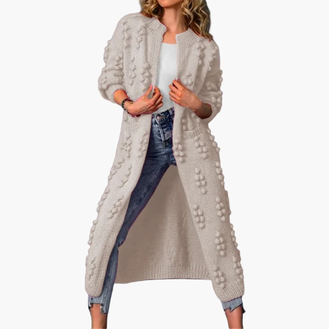 Damen Long Cardigan mit offenem Design