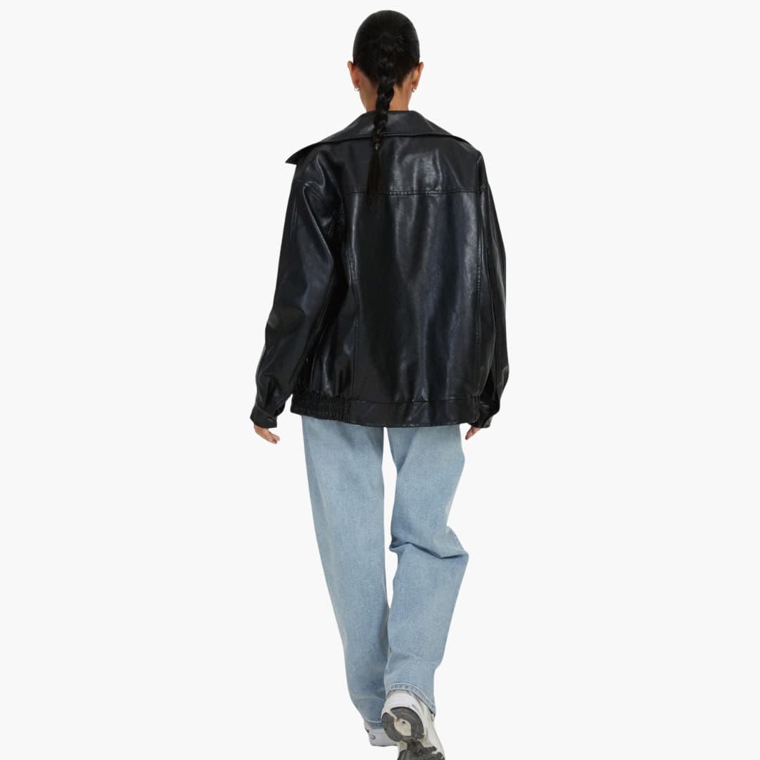 Damen Oversize Jacke mit weitem Kragen