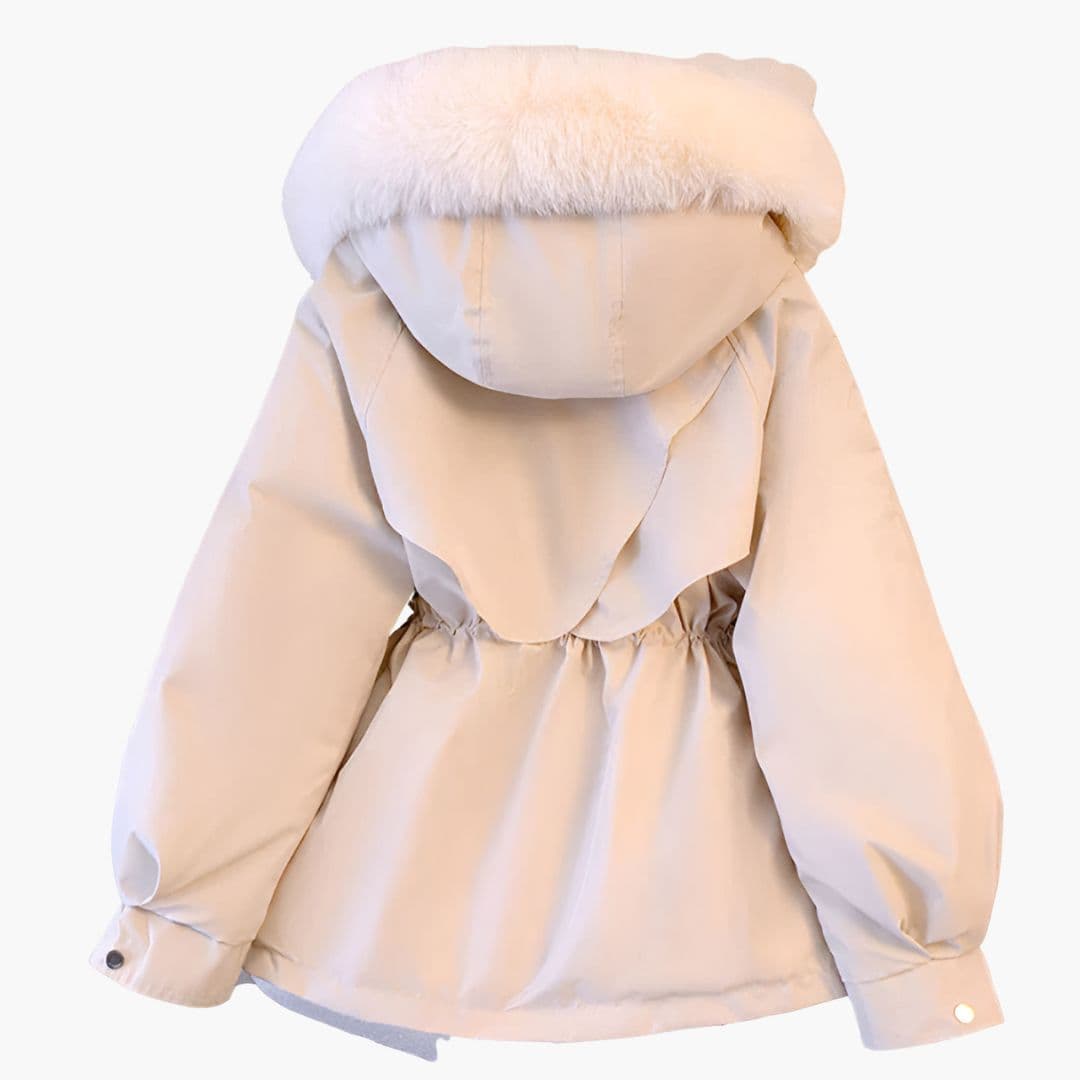 Damen Parka mit Kapuze und Taillenzug