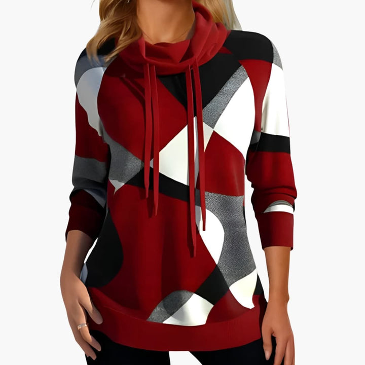 Damen Pullover mit Kordelkragen