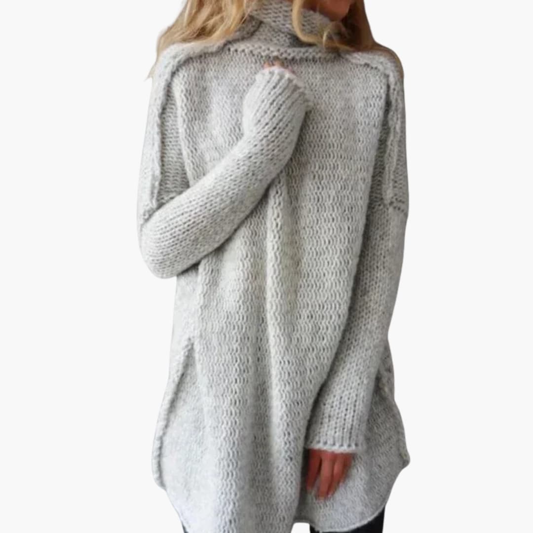 Damen Pullover mit Rundhals und weiter Passform