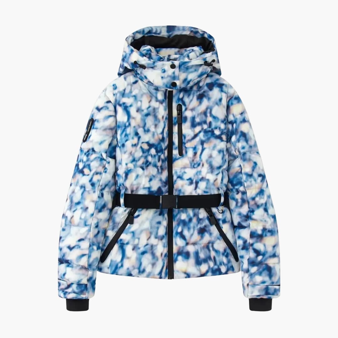 Damen Steppjacke mit Kapuze und Reißverschlusstaschen