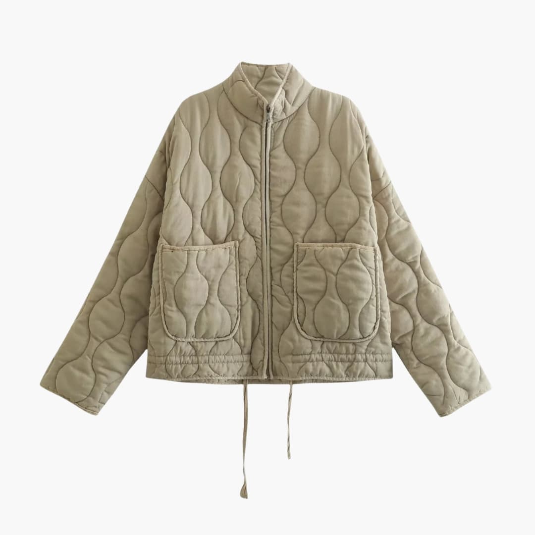Damen Steppjacke mit Reißverschluss und Seitentaschen