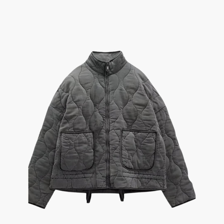Damen Steppjacke mit Reißverschluss und Seitentaschen