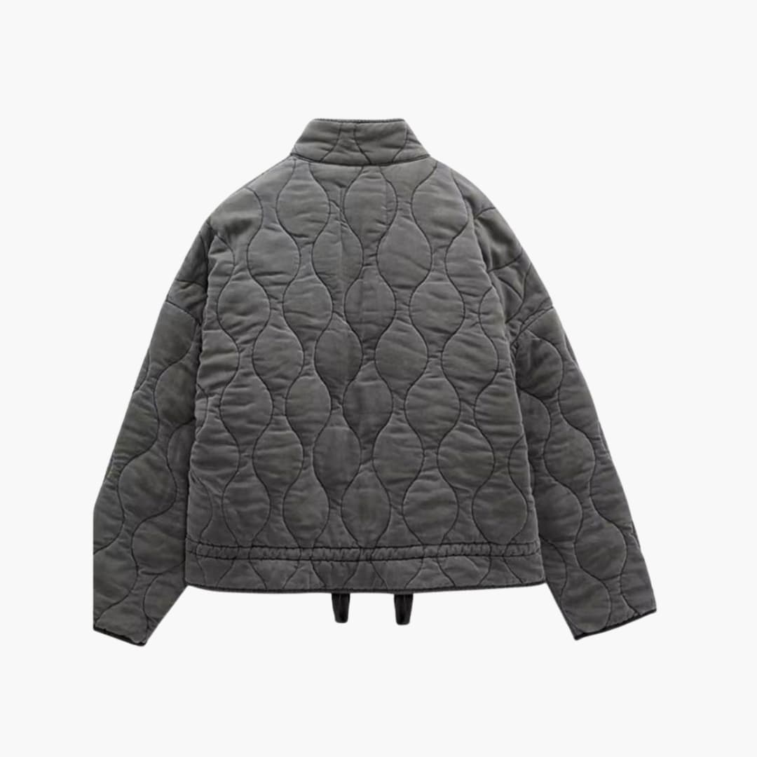 Damen Steppjacke mit Reißverschluss und Seitentaschen