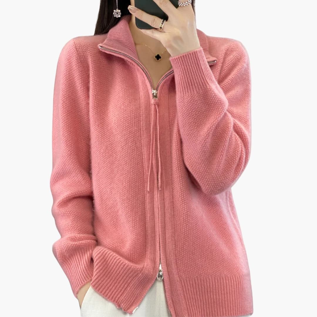 Damen Strickjacke mit Reißverschluss