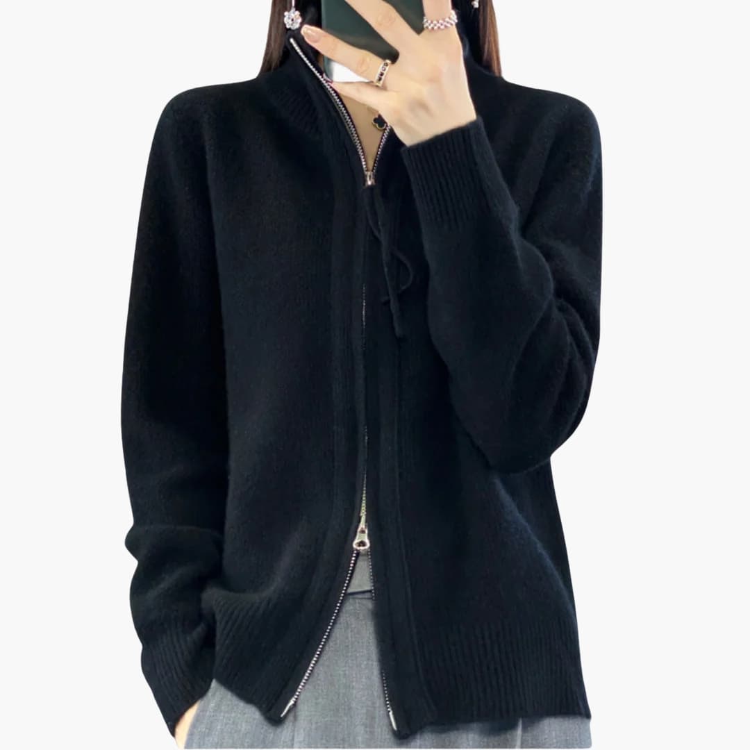 Damen Strickjacke mit Reißverschluss