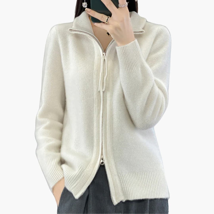 Damen Strickjacke mit Reißverschluss