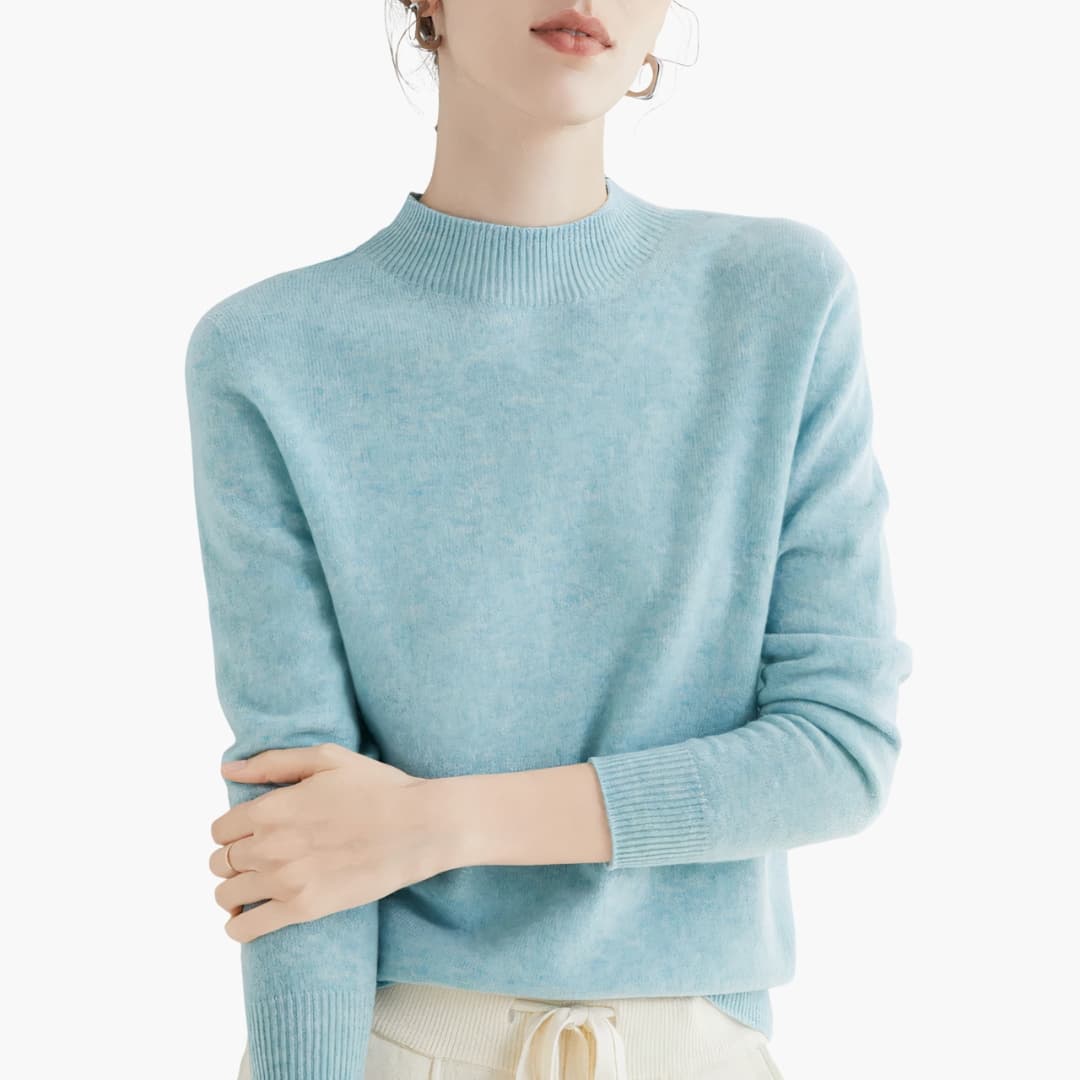 Damen Strickpullover mit Stehkragen