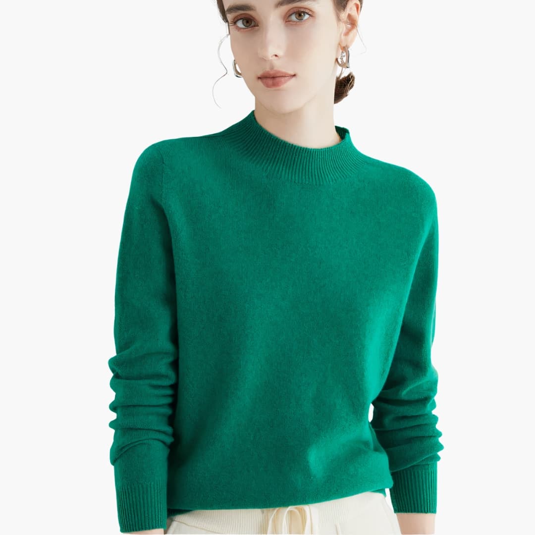 Damen Strickpullover mit Stehkragen