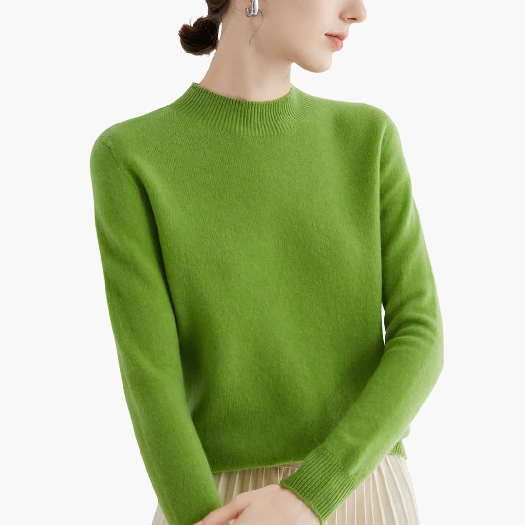 Damen Strickpullover mit Stehkragen