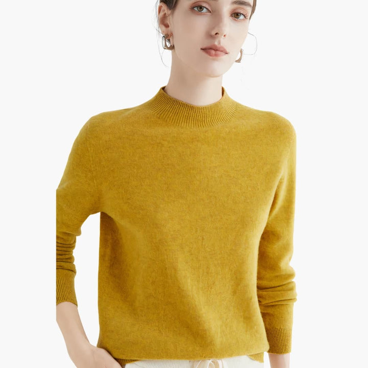 Damen Strickpullover mit Stehkragen