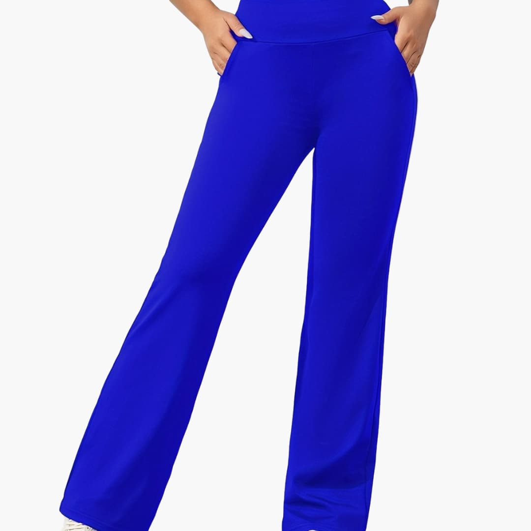 Damenhose mit Gummibund und ausgestelltem Bein