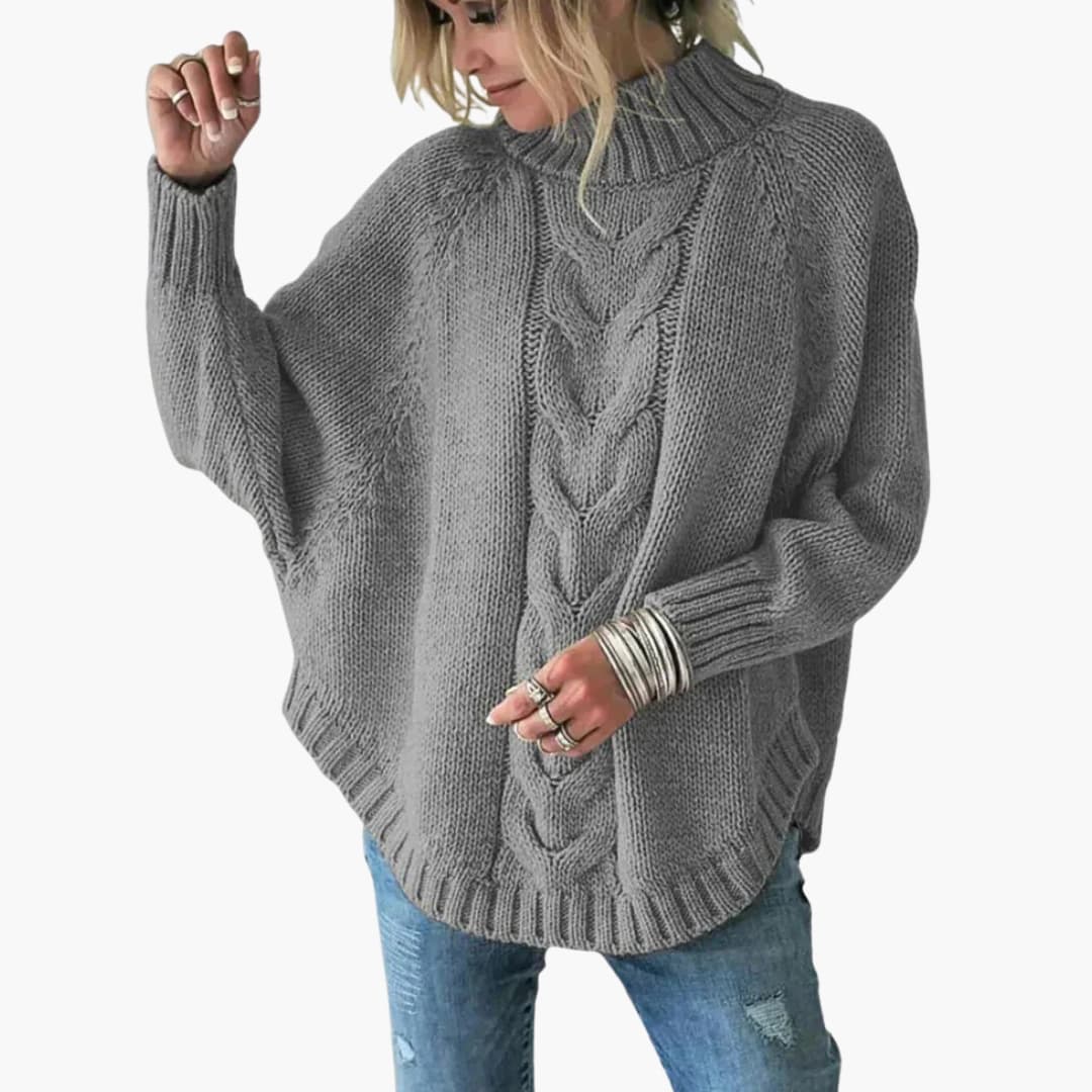 Damenpullover mit Rundhals und langen Ärmeln