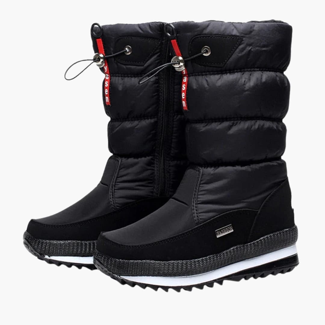 Damenstiefel mit Schnürverschluss und profilierter Laufsohle