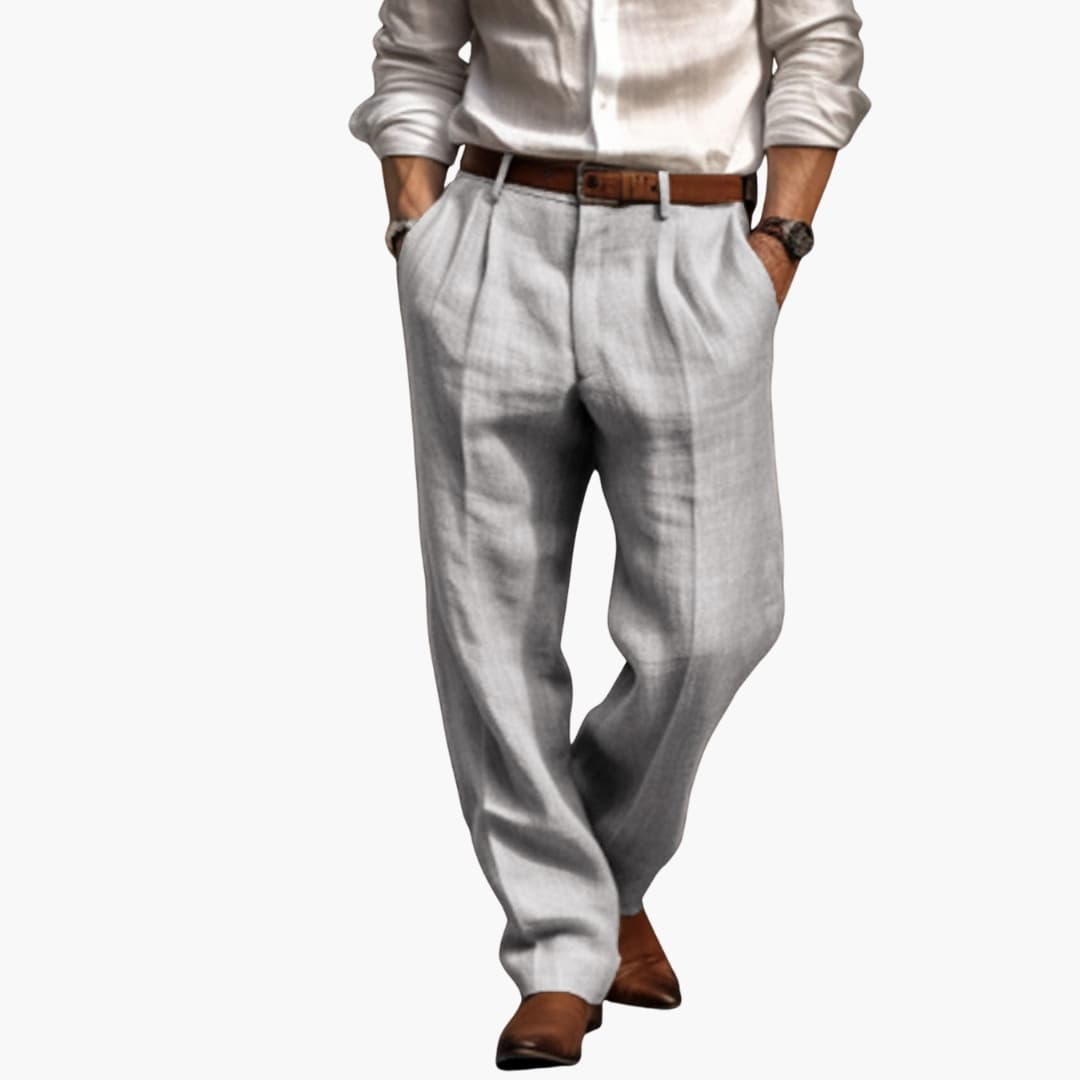 Herren Bundfaltenhose mit Taschen