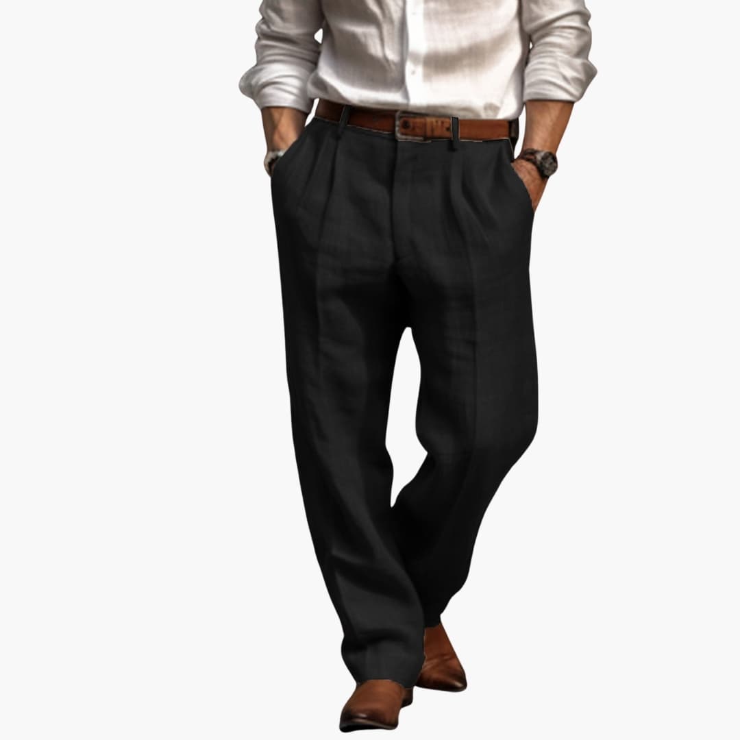 Herren Bundfaltenhose mit Taschen