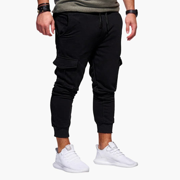 Herren Cargo Jogginghose mit Bund und Seitentaschen