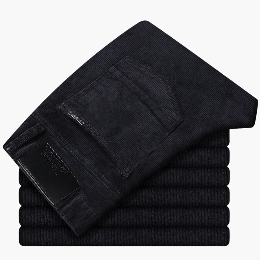 Herren Cordhose mit Bund und geraden Beinen