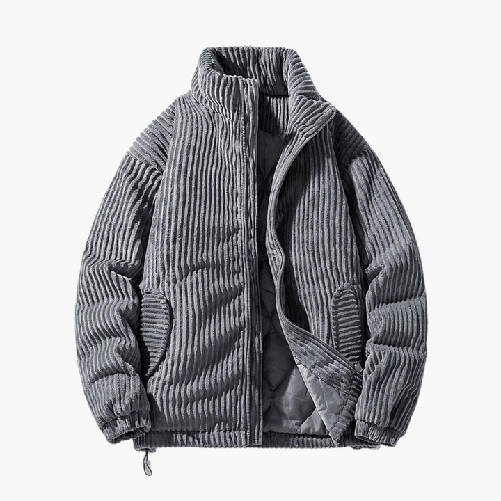Herren Cordjacke mit Reißverschluss und Stehkragen