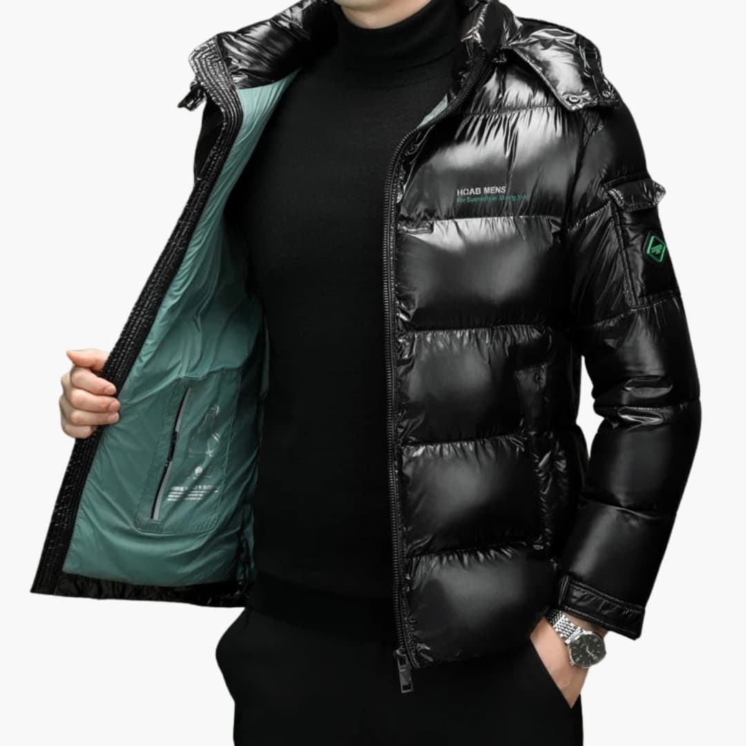 Herren Daunenjacke mit langen Ärmeln
