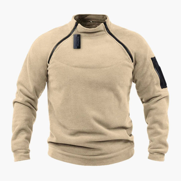 Herren Fleecepullover mit Reißverschlusskragen