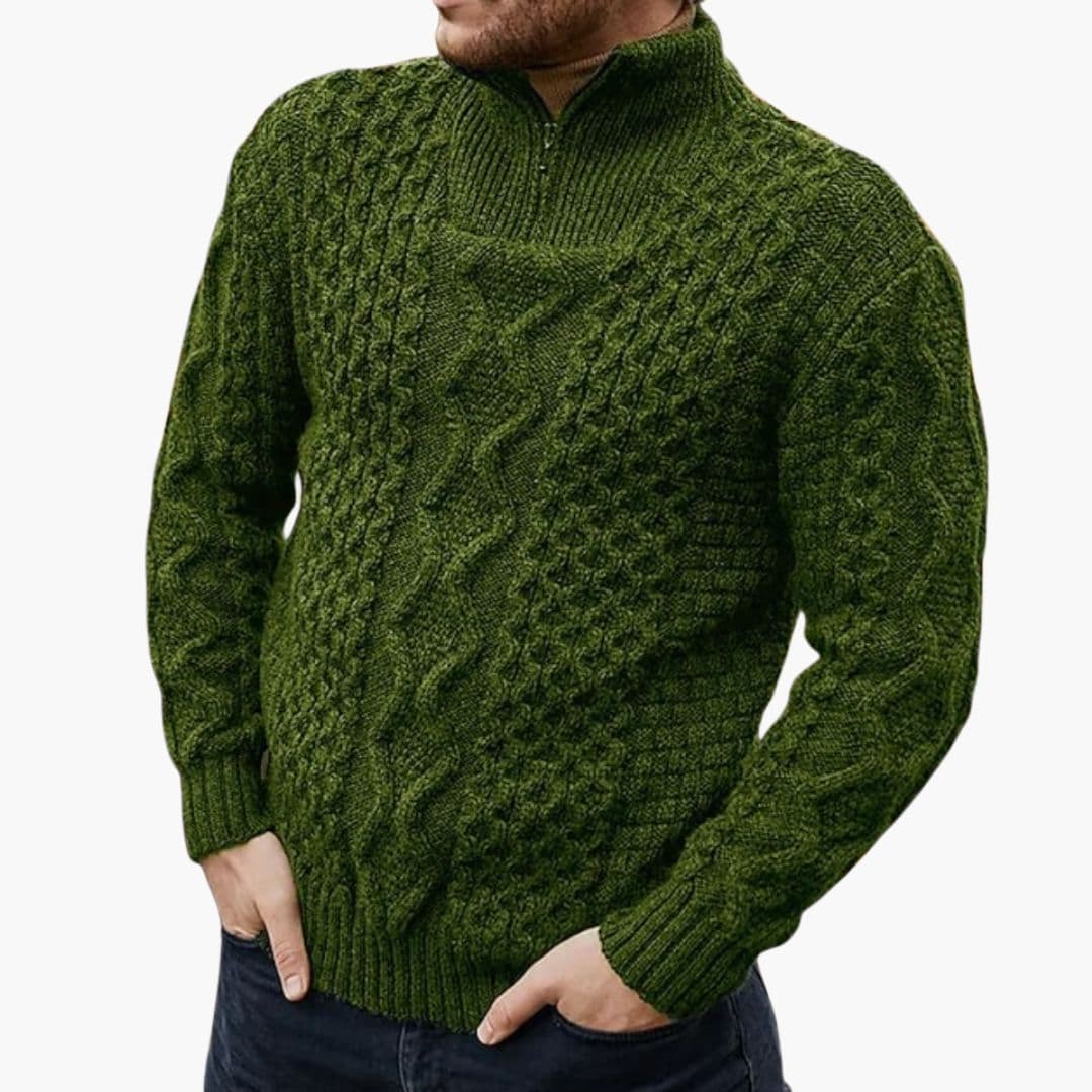 Herren Halbzip Pullover mit Stehkragen
