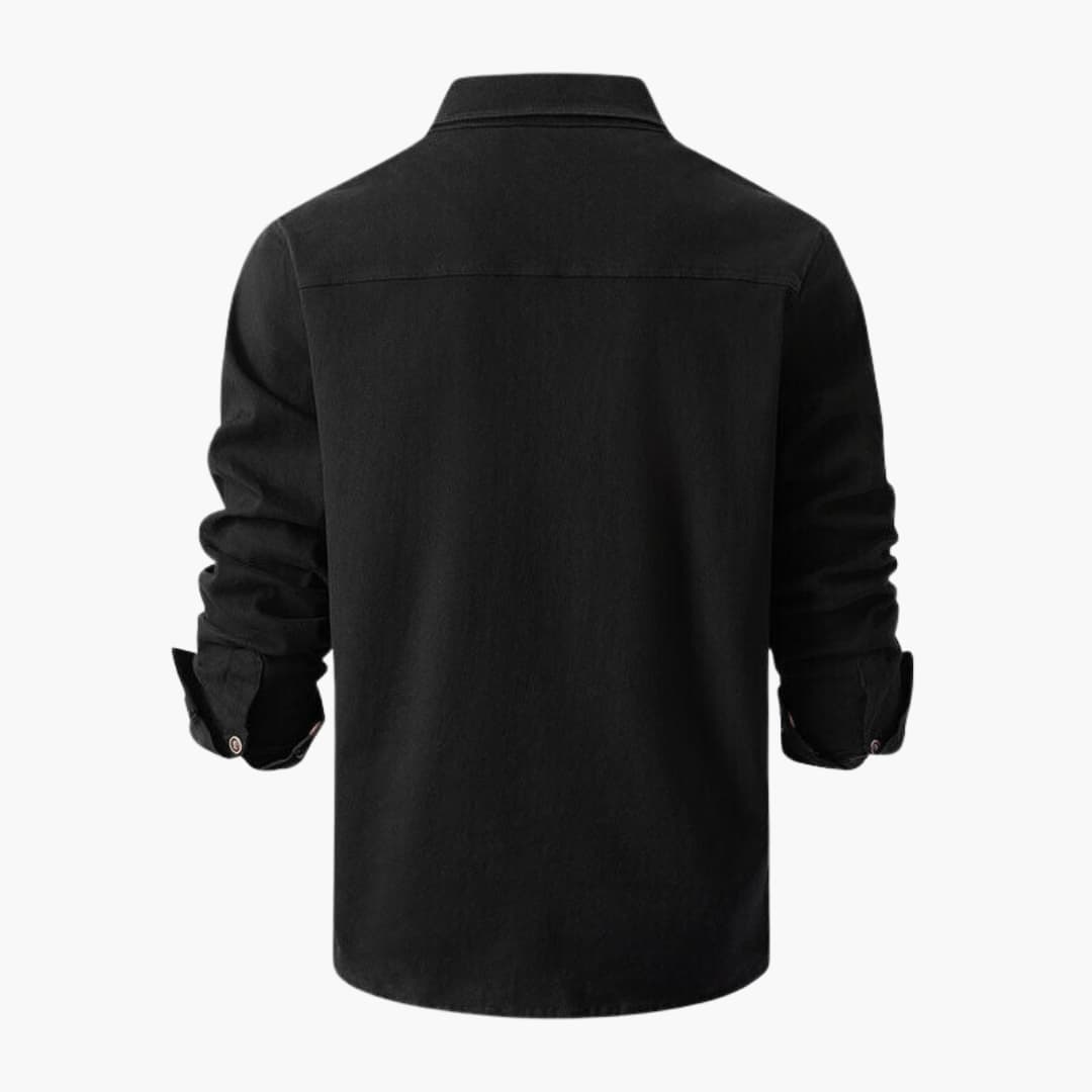 Herren Hemd mit Knopfleiste und Taschen