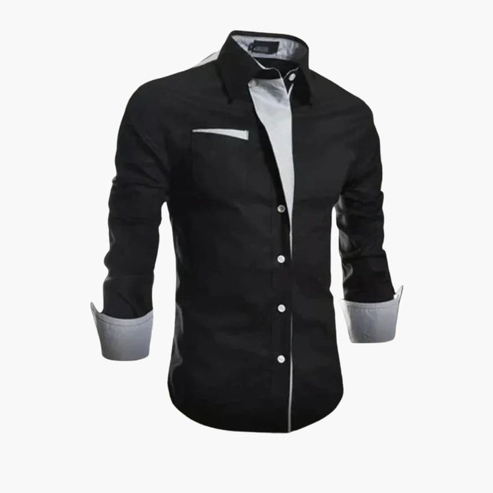 Herren Hemd mit Spitzkragen und Brusttasche