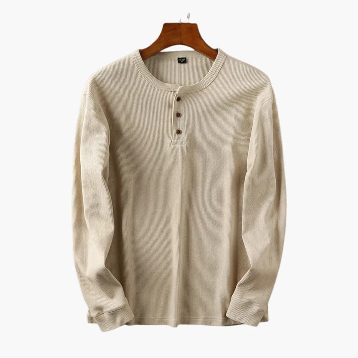 Herren Henley Shirt mit Knopfleiste
