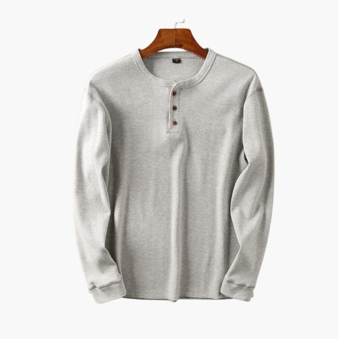 Herren Henley Shirt mit Knopfleiste
