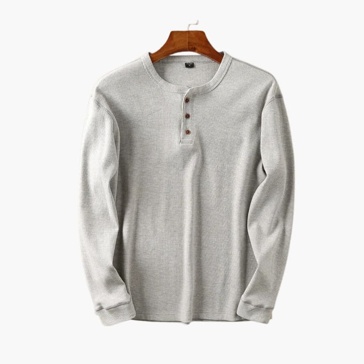 Herren Henley Shirt mit Knopfleiste