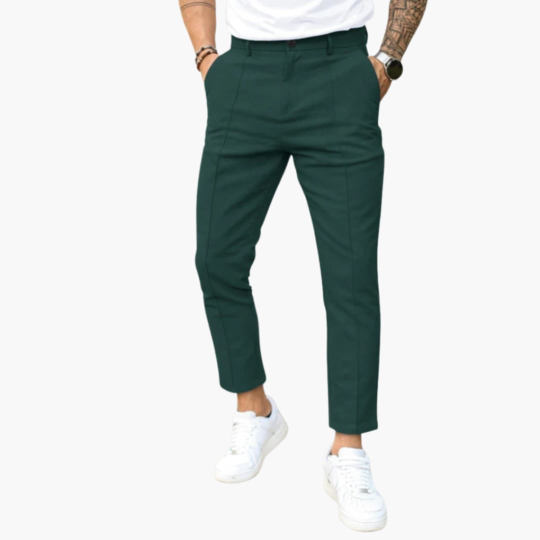 Herren Hose mit Knopfverschluss und Seitentaschen