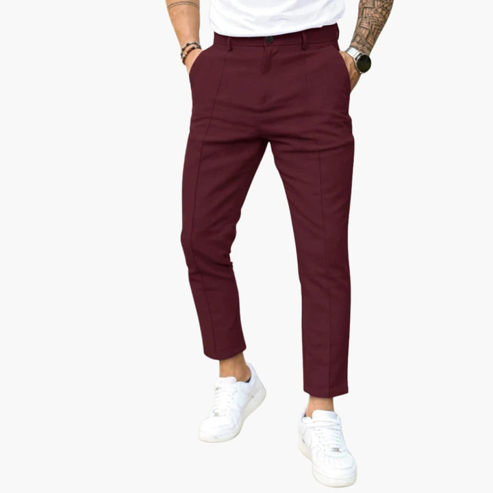 Herren Hose mit Knopfverschluss und Seitentaschen