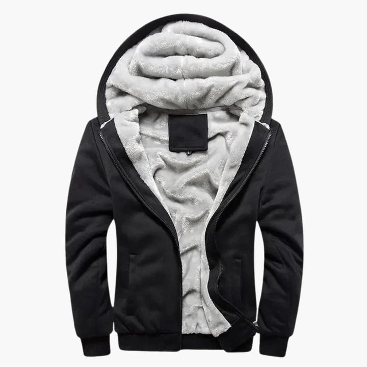 Herren Jacke mit Kapuze und Reißverschluss