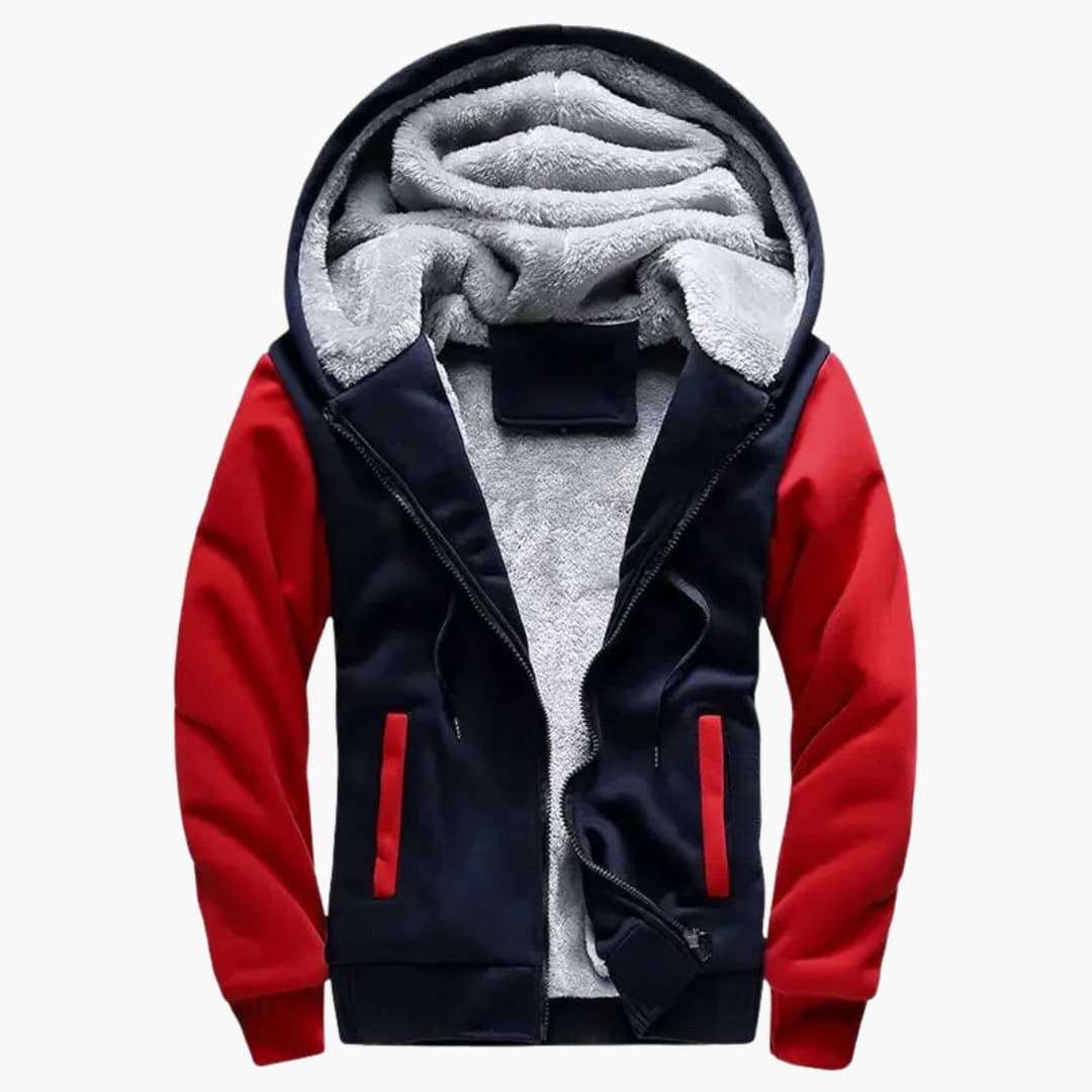 Herren Jacke mit Kapuze und Reißverschluss