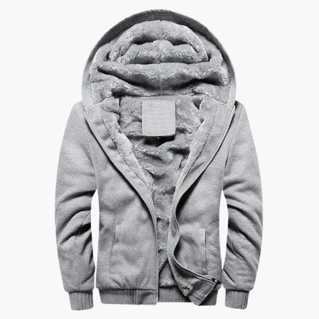 Herren Jacke mit Kapuze und Reißverschluss