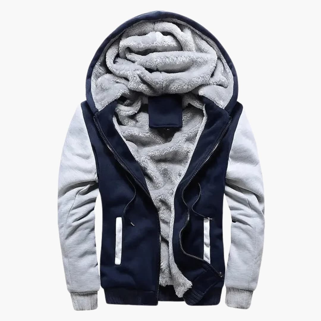 Herren Jacke mit Kapuze und Reißverschluss
