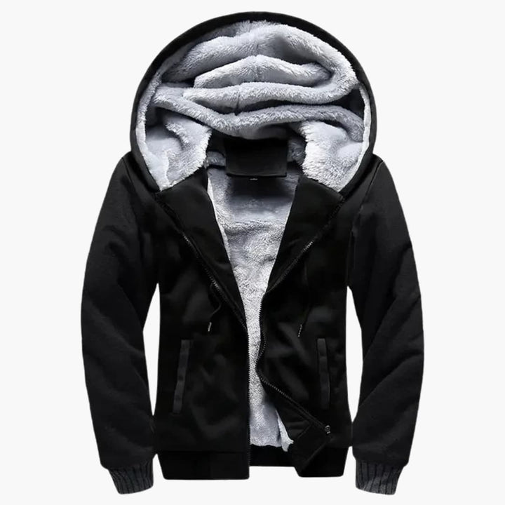 Herren Jacke mit Kapuze und Reißverschluss