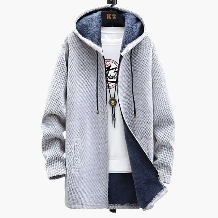 Herren Kapuzenjacke mit Reißverschluss und Futter