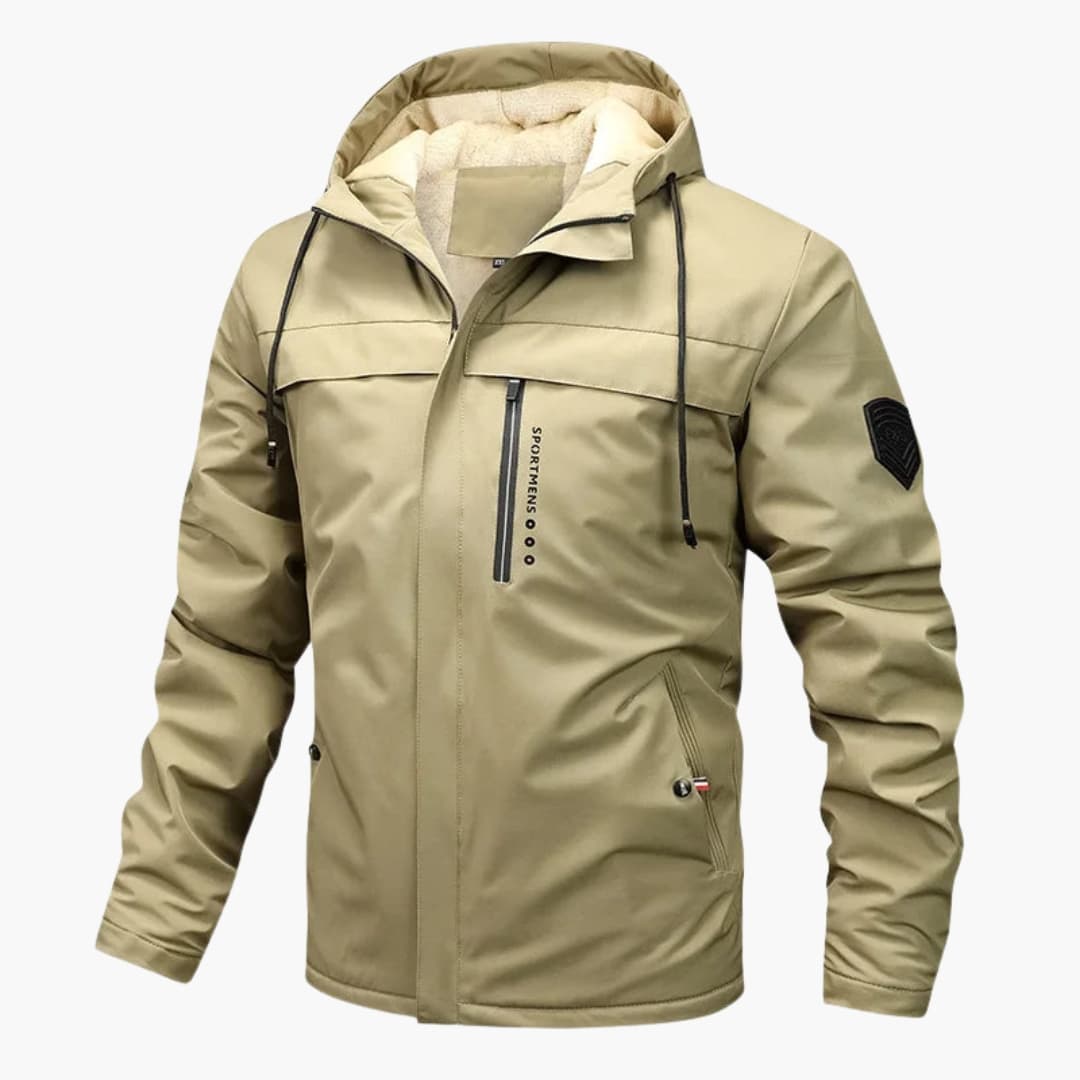 Herren Kapuzenjacke mit Reißverschluss und Taschen