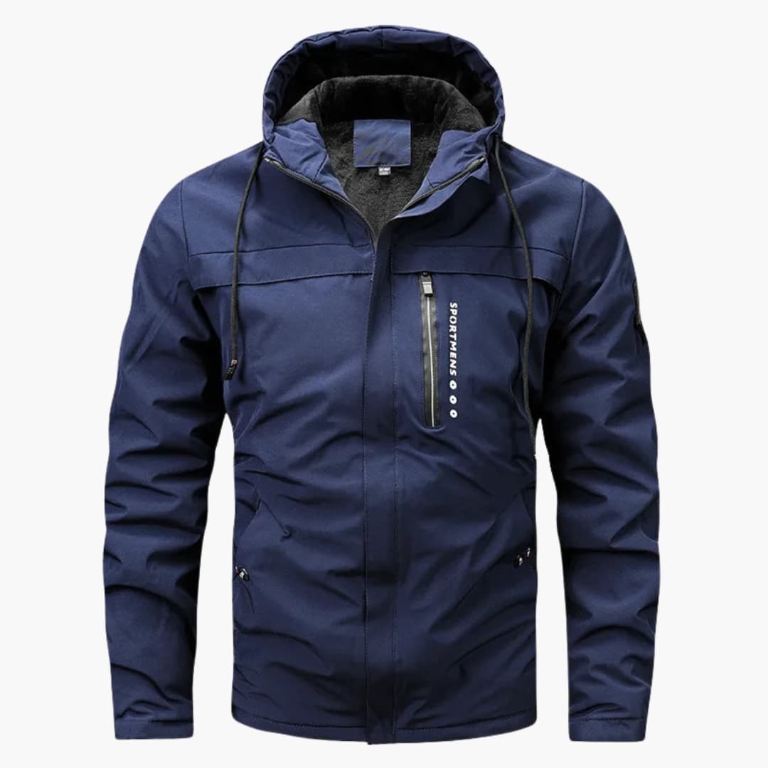 Herren Kapuzenjacke mit Reißverschluss und Taschen