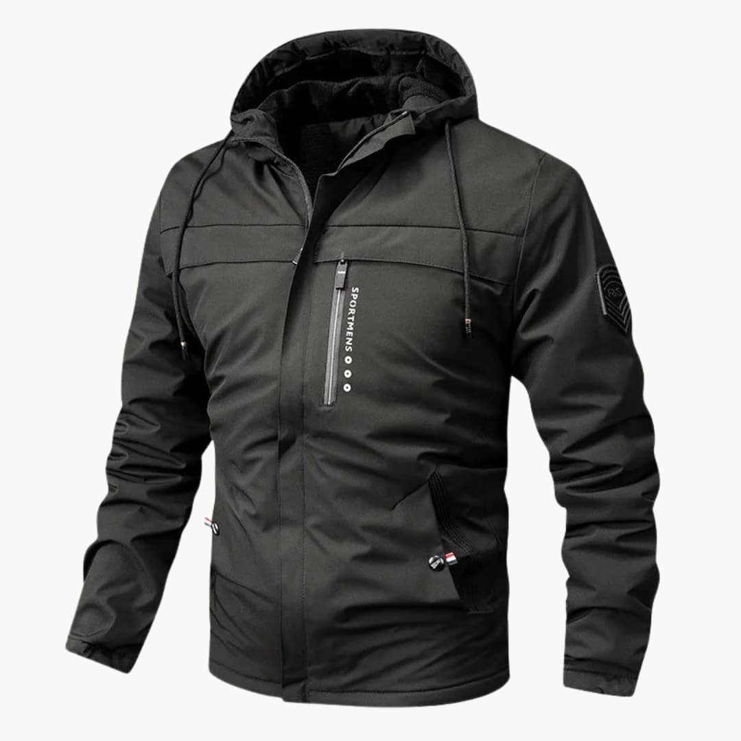 Herren Kapuzenjacke mit Reißverschluss und Taschen